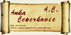 Anka Čeperković vizit kartica